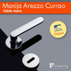 Manija Arezzo Doble Acero Picaporte Currao Puerta Pack Por 4 3