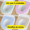 Kit 3 Almofada Assento Vaso Sanitário Privada Capa Protetora 1