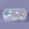Case Pílulas Suplementos 2 Compartimentos Transparente 2
