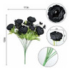 Flores Artificiales De Seda/ Ramo De Peonias / Negras 2