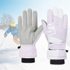 Luvas De Esqui De Inverno Quentes Espessadas Roxo Branco 6