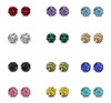 Joyas De Diamantes De Imitacion Pendientes De Bola De Crista 0