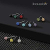 Joyas De Diamantes De Imitacion Pendientes De Bola De Crista 5