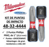 Puntas Bits Llave De Impacto Milwaukee Pr2 X 2 Pc 48-32-4444 2