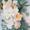 2 Peças Arco De Casamento Flores Folhas Laranja Claro 2