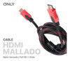 Cable Hdmi Reforzado Mallado 1.5mt Only 3