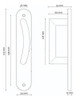 Manija Manijon Puerta Exterior Ciego Acero Inoxidable 2
