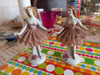 Par De Figuras De Porcelana Japonesa Bailarinas 1