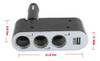 Triple Adaptador 3 Bocas + 1 Cargador Usb Auto Wf-0100 1