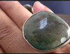 Luli Anillo Enorm Metal Piedra Ágata Verde Importante + Mod 5