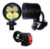 Kit 2 Par Faros Auxiliar Led Cree 20w Redondo + Switch 0