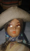 Antigua Muñeca Carita Pintada Sombrero Fieltro Tejido Hilado 5