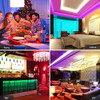 Tiras De Luces Led Inteligentes Con Bluetooth De 40 Pies Con 2