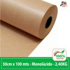 Papel Kraft 80g Com 30cm De Largura X 100 Metros Monolucido 2