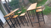 Mesa Estilo Bar Y Banquetas 0