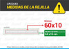 Rejilla De Ventilacion 60x10 Fija Negra - Retorno/extraccion 3