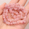 Fio De Cascalho Pedra Natural Quartzo Rosa 6mm Pedra Do Amor 3