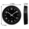 Bernhard Products Reloj De Pared Negro Silencioso Sin Tictac 4