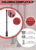 Columna Fundicion Hierro 3  Completa  Corta Techos Pergolas 2