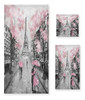 ~?qilmy Pink Paris Tower Toallas De Baño Juego De Toallas De 0