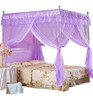 Mengersi 4 Corners Post Canopy Bed Cortinas Twin Size Sheer 0