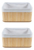 Kit 2 Caixa Cesto Retangular Organizador Bambu 37x26cm 0 Kit 2 Caixa Cesto Retangular Organizador Bambu 37x26cm 0