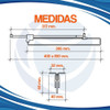 Perchero Extraible Niquelado 360mm Estante Placard Hafele 3