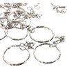 50x Keyring Blanks Joyas Llaveros Silver Tone Findings Split 0