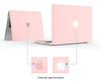 Estuche Y Protector Para Macbook A1466 A1369 Rosado 2