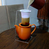 Coador Para Café Com Suporte Preto 30cm + Coador De Pano 1 Coador Para Café Com Suporte Preto 30cm + Coador De Pano 1