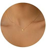 Fwlisesa Collar Con Inicial De Oro Delicado Para Mujer, Con 0