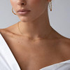 Fwlisesa Collar Con Inicial De Oro Delicado Para Mujer, Con 2