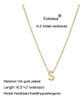 Fwlisesa Collar Con Inicial De Oro Delicado Para Mujer, Con 4