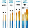 Kit 10 Pinceis Aquarela 1
