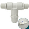 Tubo Conexão T Torneira Agua Fria Adaptador Tê Pvc Niple 1/2 0