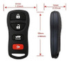2 Entrada Sin Llave Control Remoto Llave Del Coche Reemplazo 5