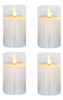 Pack 4 Velas Led A Pila Adorno Tamaño 12.4 Cms 0