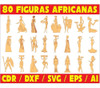 Vectores Corte Laser - 80 Figuras Africanas Pack 0