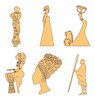 Vectores Corte Laser - 80 Figuras Africanas Pack 1