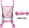Cochecito Plegable Rosa De 58cm Para Juego Simulación Realis 4