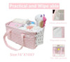 Cesta De Pañales Para Bebé, Rosa, Grande, Plegable, Organiza 4