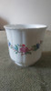 Vaso Inglês Em Porcelana Branca Decorado 2