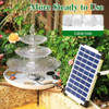 Aisitin 3 Baño De Pájaro Escalonado Con Bomba Solar De 5.5w, 1