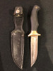 Antiguo Cuchillo Nieto Con Vaina Cuero 1