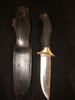Antiguo Cuchillo Nieto Con Vaina Cuero 4