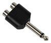 Adaptador Plug 6.5 Mono Macho A 2 Rca Hembra Cable X 10 Htec 2