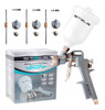 Pistola Pintura Gravidade 600ml + 3 Bicos Com Engate Rápido 0