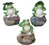 Estatuas De Jardin De Rana  Paquete De 3 Lanker 5 Pulgadas D 0