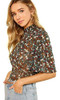Floerns Blusa De Gasa De Manga Larga Con Cuello Alto Y Estam 3