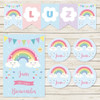 Mini Kit Imprimible Lluvia De Amor Arcoiris Y Corazones 3